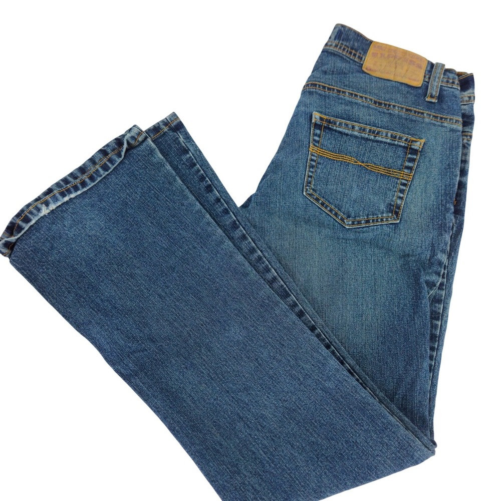 Y2K Express Cetine Precision Fit Bootcut Jeans Blue Womens 6‎ Dark Wash Low Rise